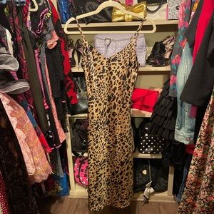 Cheetah Print Midi Dress